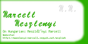 marcell meszlenyi business card